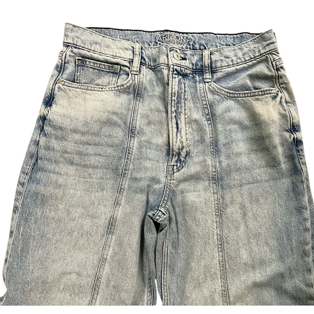 Arizona Jean Co Juniors Sz 11 High Rise Wide Leg Light Wash Jeans - Picture 5 of 8